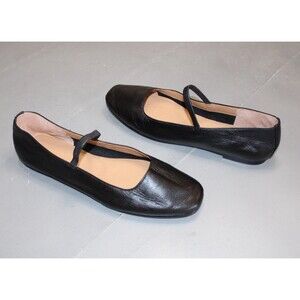 Madewell Black Leather Mary Jane Flats